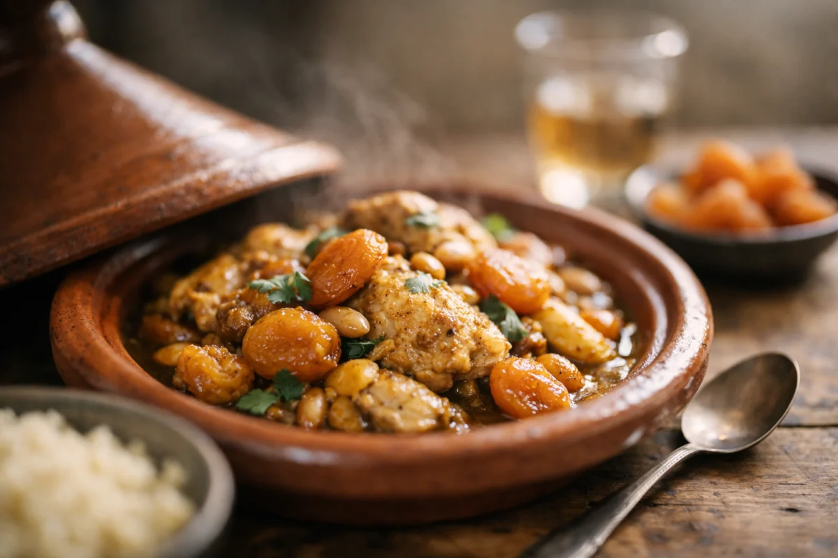 Recette de tajine de poulet à l&rsquo;abricot : moelleux et parfumé